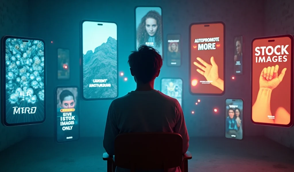 Criador de conteúdo confuso entre telas de trends de marketing divergentes